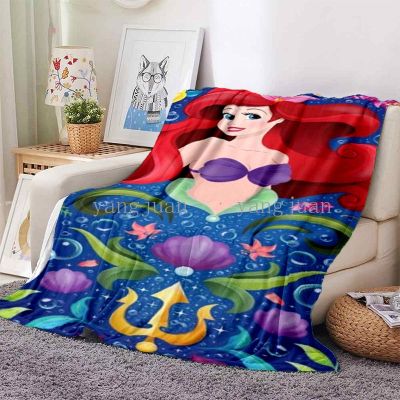Disney Mermaid Princess Super Soft Warm Car Blanket Office Nap Blanket Snow White Sofa Chasing Drama Blanket Can Be Customized J222