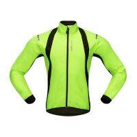 WOSAWE Cycling Jacket,Waterproof Cycling Jackets Thermal Jersey for Men ,for Mtb Bike and Commute Cycling,Green