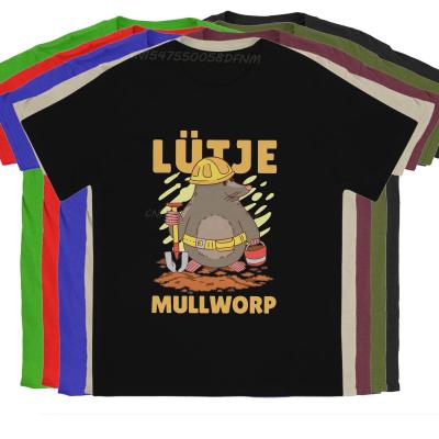 Vintage Lütje Mullworp Low GerMale T-Shirts for Men Camisas Cotton T-shirts Mole Men Graphic Tee Shirt Big Sale Kawaii Clothes