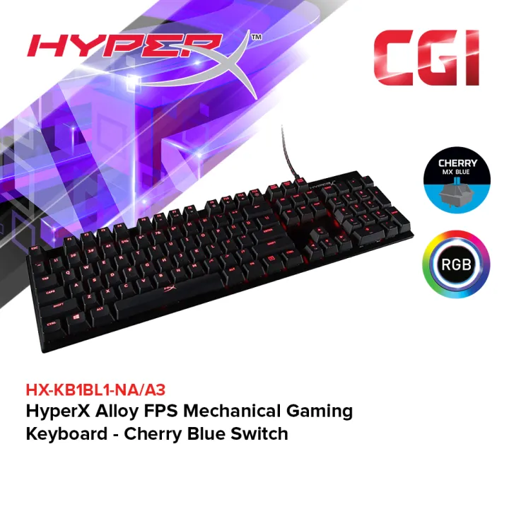 Kingston HyperX Alloy FPS Mechanical Gaming Keyboard Cherry Blue Switch (HXKB1BL1NA/A3) Lazada