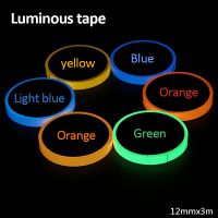 ∈△☇ Colorful Glow Tape Self-adhesive Sticker Removable Luminous Tape Fluorescent Glowing Dark Striking Night Warning Luminous Tape