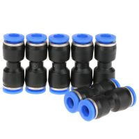 20Pcs Pneumatic Fittings Air Straight Push Connector Pneumatic PU 6mm Tube O.D 1/4 Inch Gas Fitting Plastic Quick Connectors Fit Pipe Fittings Accesso