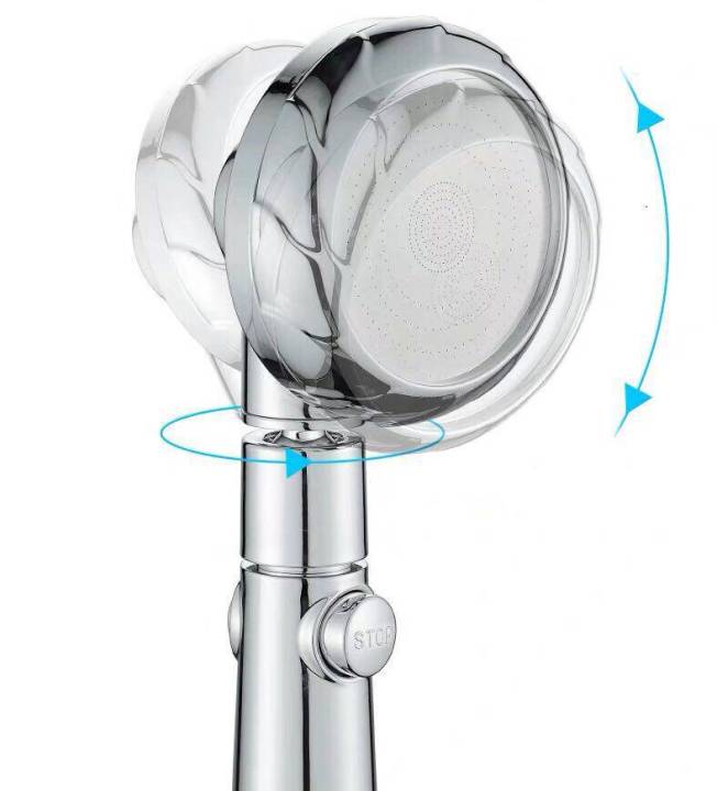 ฝักบัวอาบน้ำ-เพิ่มแรงดันน้ำ-ฝักบัวแรงดันสูง-ให้น้ำเป็นละอองแบบแรงประหยัดน้ำ-หัวหมุนได้