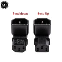 AA 3 Pin IEC Connector Down UP 90 Angled IEC 320 C14 Male To C13 Female Power Adapter Connector AC Plug 10A For Lcd Wall Mount TV