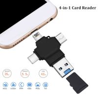 4 in 1 Type-c/Micro USB/USB 2.0 Memory Micro SD Card Reader for Phone