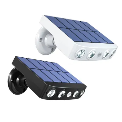 LED Solar Powered Wall Sconce Lamp Outdoor Motion Sensor Waterproof IP65 Lighting For Garden Path Garage Yard Street Lights
