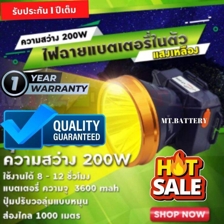 รับประกัน1ปี-ของแท้-100-ไฟฉายคาดหัว-led-200w-ไฟกรีดยาง-ไฟส่องสัตว์-ไฟจับกบ-ไฟจับแมลง-ไฟหาปลา-ไฟตกปลา-ซุเปอร์แบตเตอรี่-แบตในตัว-6606