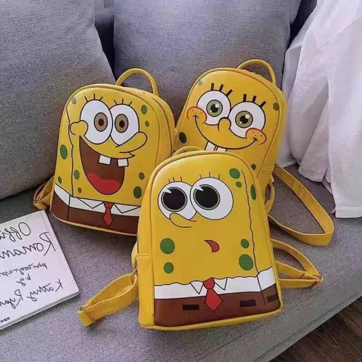 Angelwull 2019 SpongeBob Cute Cartoon Chain Square Pack backpack ...
