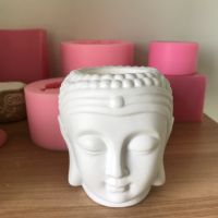 Clay Resin Candle Holder Silicone Mold Concrete Flower Pot Buddha Head Mould DIY Chocolate Cake Baking Accessories Tools