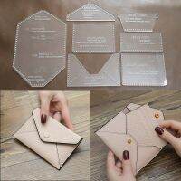 1Set DIY Kraft Paper Template New Stylish Simplicity Business Card Holder Leather Craft Pattern DIY Stencil Sewing Pattern 12*8