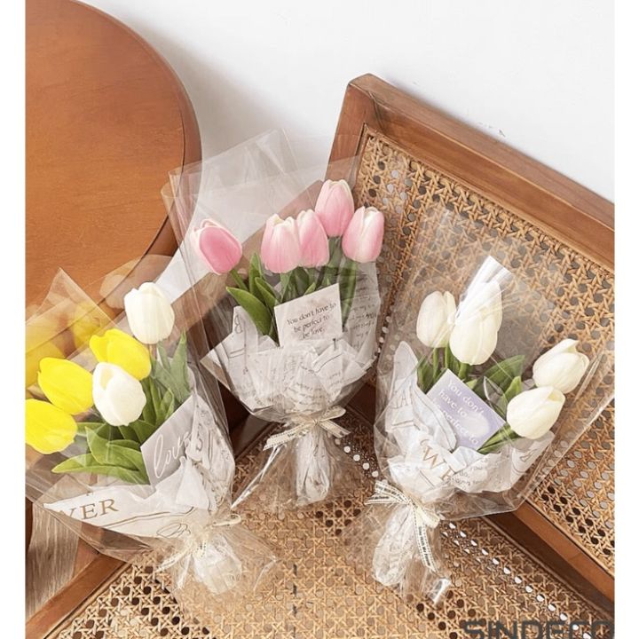 Hoa tulip giả 1 cành decor chụp ảnh, hoa cưới, tặng quà 14/2, 8/3 ...