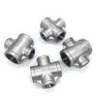 1/2 3/4 1 BSP Female Thread Four 4 Way Cross 304 Stainless Steel Pipe Fitting Reducer Connector Coupler Adapter