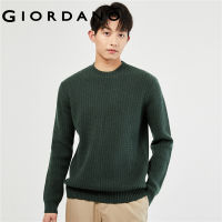 GIORDANO Men Sweaters Chunky Warm Cable Knit Sweaters Crewneck Solid Color Smooth Soft Simple Fashion Casual Sweaters 18053609