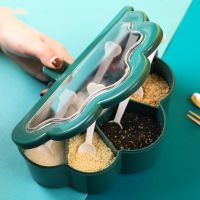 【CW】 Utensils Seasoning Lidded Dust-proof Divided Spices