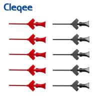 Cleqee ตัวหนีบขนาดเล็ก P1512d Smd Ic คลิปตะขอทดสอบทดสอบโพรบวัดการกระโดดชุดนำซิลิโคนอ่อนสาย Dupont สำหรับเครื่องวิเคราะห์ลอจิก