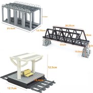 New moc vượt qua 45 độ trái phải thành phố xe lửa theo dõi đường ray đường