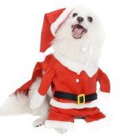 ZZOOI Funny Dogs Clothes Polyester Santa Christmas Costume Clothes Festive Atmosphere Easy Clean Pet Costume Chihuahua Yorkies Outfit