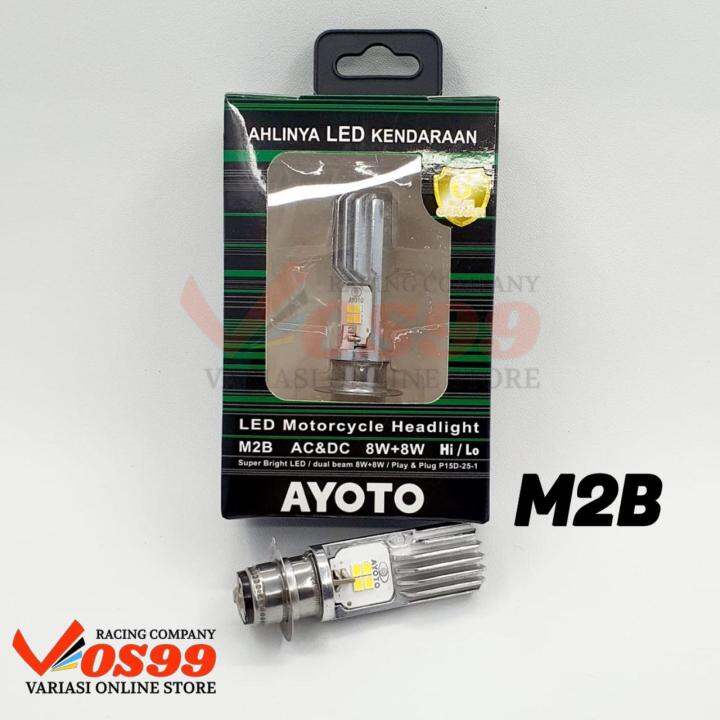 AYOTO Lampu Depan Motor LED M2B H6 AC DC Motor Matic Bebek | Lazada ...