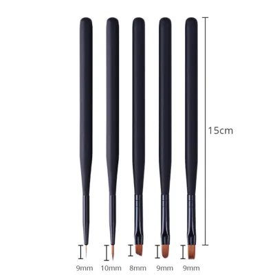 1Pc Black Handle Nail Print Pen Acrylic Nail Art Brush UV Gel Brush Nail Art Brushes For Drawing Nail Tool