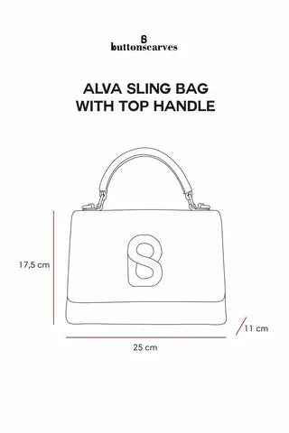 Jual Bag Buttonscarves accessories Alva Sling Bag with Top Handle