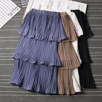 【CW】 2021 Fashion Pleated Skirt Korean Waisted A-line School Female