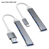 4พอร์ตแบบ-C/ USB ต่อ USB ฮับ2.0หลายอะแดปเตอร์ OTG แยกสำหรับ Xiaomi Lenovo Macbook Pro 13 15 Air Pro อุปกรณ์คอมพิวเตอร์พีซีสำหรับโทรศัพท์มือถือหัวเหว่ย