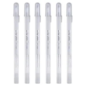 5Pcs White Ink Gel Pen Highlight Marker Pen 0.8Mm Fine Tip For Student  Stationery Drawing Art Writing School Supplies