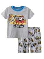 Toddler Boys Cartoon Printed Cotton 2-Pieces Pajamas Sets#2207