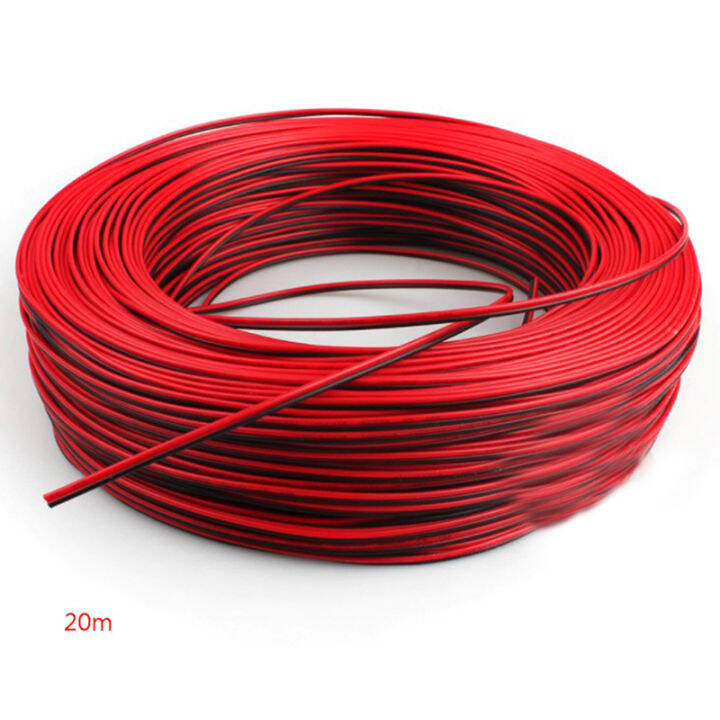 uni-bo-10m-สายไฟ2-pin-สาย-led-strip-cable-22awg-2-core-สีแดงสายไฟฟ้า