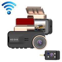 AutoAccessories F22การมองเห็นได้ในเวลากลางคืน1080P HD 3.16นิ้ว WiFi กล้องติดรถยนต์ที่เชื่อมต่อกับกล้องในรถ