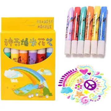 DIY Bubble Popcorn Drawing Pens, Magic Puffy Pens, Puffy Popcorn Color Pen,  Magic Popcorn Pen, Puffy Bubble Pen Puffy 3D Art Safe Pen for Kids (2