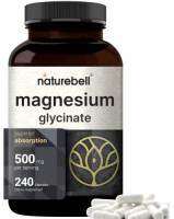 Naturebell Magnesium Glycinate Superior Absorption 500mg 240 caps