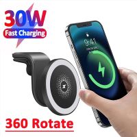 30W  Magnetic Wireless Car Charger Air Vent for iPhone 13 12 Pro Max Mini Universal Wireless Charging Car Phone Holder Mount Car Chargers