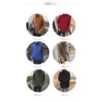 High Korean Turtleneck Sweater GD Contrast bf Must-Have Knitted Solid Color Hong Kong Style Long-Sleeved Pullover Soli