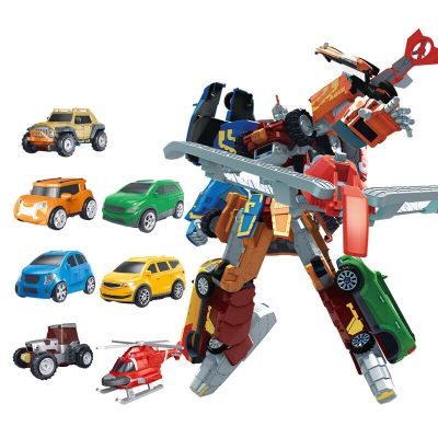 7 IN 1 Tobot Transformation Robot To Car Toys Korea Cartoon Brothers Anime Tobot Deformation Car Airplane Toys For Children Gift