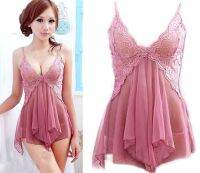 Limited Time Discounts Women  Lingerie Lace Dress Underwear Sleepwear+G-String Nightwear Dress