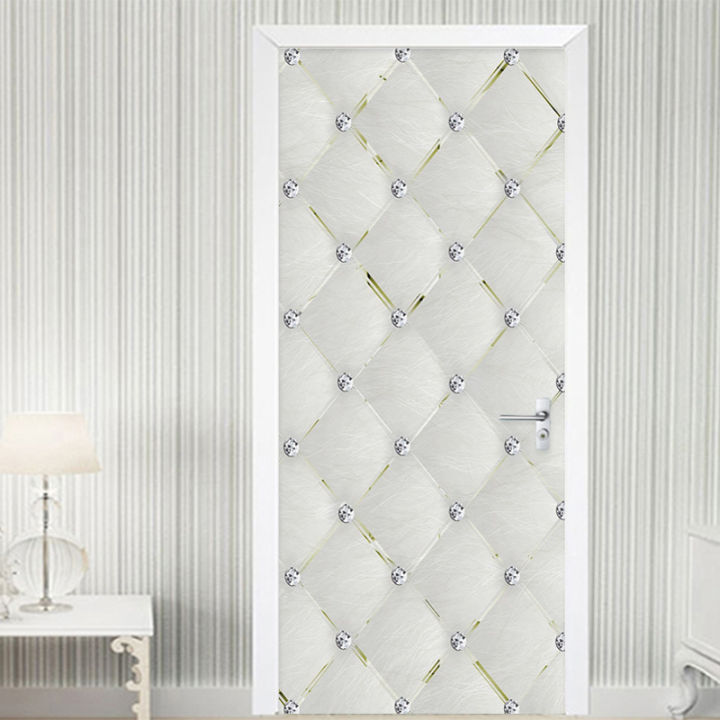 hot-self-adhesive-door-sticker-3d-stereo-diamond-soft-roll-geometric-wallpaper-living-room-kitchen-pvc-waterproof-sticker-home-decor