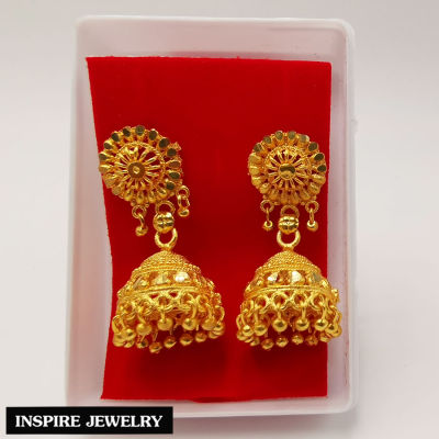 Inspire Jewelry ,ต่างหูห้อยระย้า ตัวเรือนหุ้มทองแท้100% 24K สวยหรู มีจำนวนจำกัด สำหรับชุดไทย