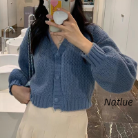 Natlux เสื้อแขนยาวผญ เสื้อคลุมหญิง เสื้อกันหนาว ผญ เสื้อสเวตเตอร์ เสื้อไหมพรมผญ เสื่อฮู้ดหญิงคู่ เสื้อแขนยาวหลวม 2023 ใหม่ 36Z230907