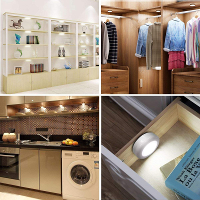 ตู้เสื้อผ้าไร้สายหรี่แสงได้ควบคุมห้องครัวห้องนอนสำหรับ Light Super Night ตู้เสื้อผ้า Light Home Cabinet Bright ภายใต้ Remote Lamp