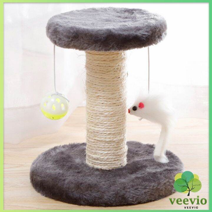 veevio-คอนโดแมวฝนเล็บแมว-2-ชั้น-o-o-ราคาถูก-ที่ลับเล็บแมว-cat-climbing-frame-มีสินค้าพร้อมส่ง