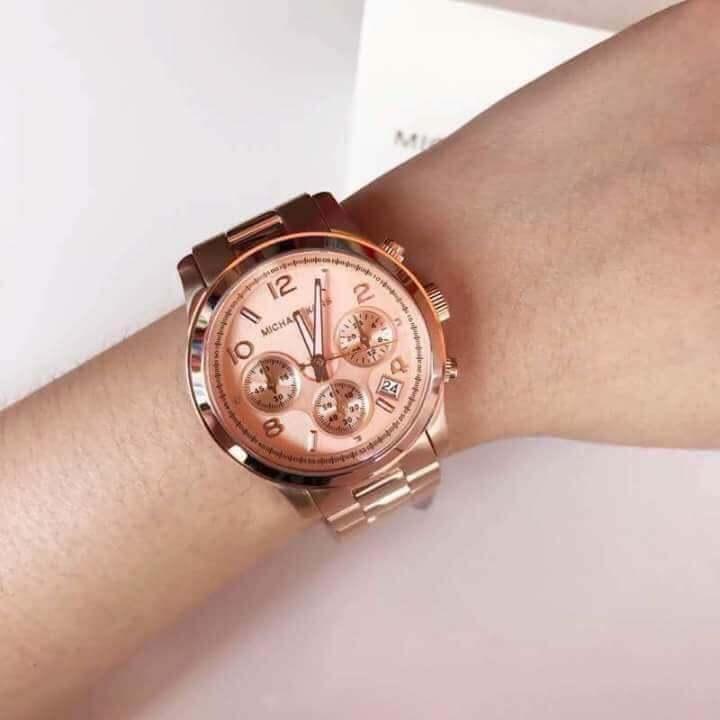 Michael Kors Runway Chronograph Gold Dial Ladies Mk5128 Lazada Ph 6882