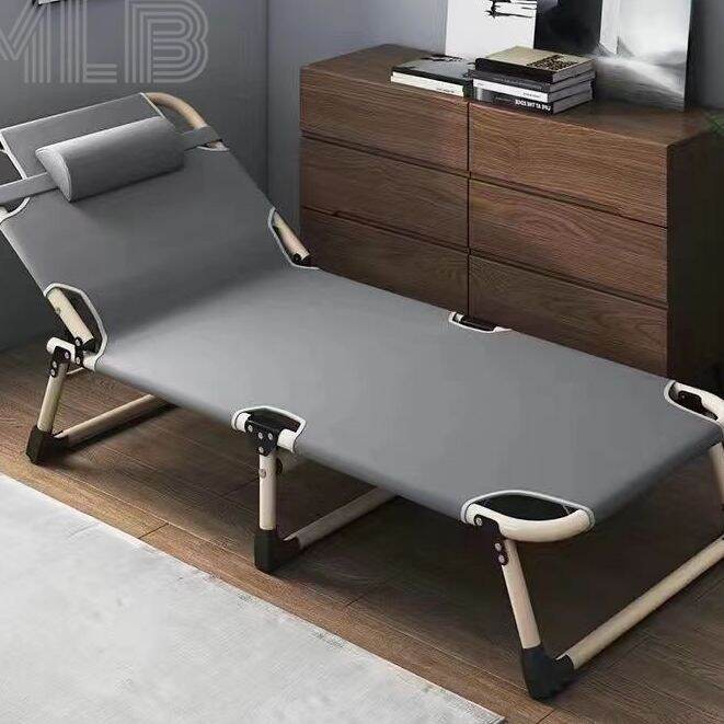 FOLDING BED OUTDOOR ADJUSTABLE FOLDING BED OFFICE NAP BED EASY TO CARRY with Foam Lazada PH