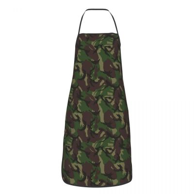 Funny British DPM Camo Bib Aprons Women Men Unisex Kitchen Chef Military Army Camouflage Tablier Cuisine for Cooking Baking
