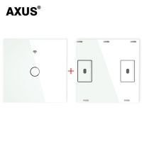 AXUS EU Wall Wifi สวิตช์ไฟอัจฉริยะประสาทสัมผัสสวิตช์สัมผัส1/2/3 Gang ไม่จำเป็นต้องใช้ลวดเป็นกลาง Tuya Smart Life Alexa Google Home