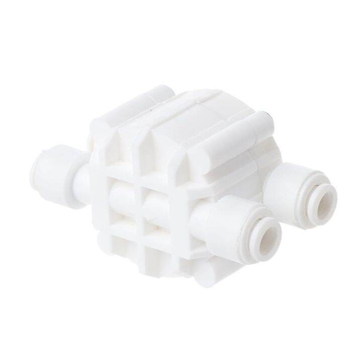 G1/4 4 Way Auto Shut Off Valve QuickConnect Automatic Shut Off Valve For RO Reverse Osmosis