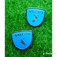 โลโก้ VOLVO กวางสีฟ้า(1คู่)กว้าง4.0cm สูง3.5cm