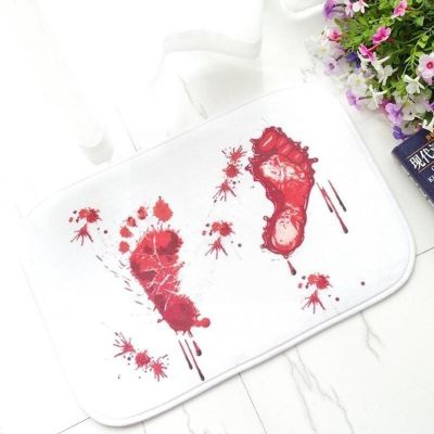 【cw】 Newest Decoration Horror Bloody Footprint Foot S R1I4 ！