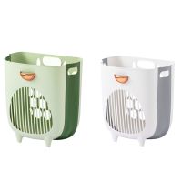 Bathroom Folding Dirty Clothes Storage Basket Laundry Basket Household Wall Hanging Punch-Free Put Clothes Bucket