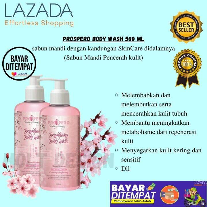 Prospero brightening cherry blossom body wash Body Wash Brightening